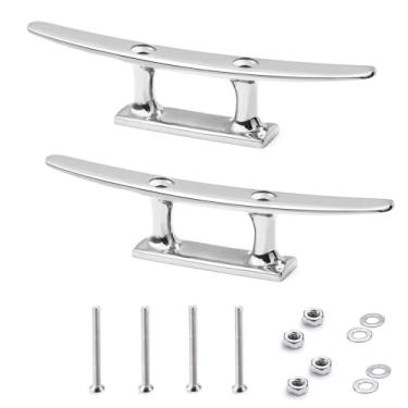 Imagem de Atibin Chuteira de barco para convés de caiaque, marinha, amarração de aço, ferragens, corda pesada, presilhas de barco, aço inoxidável, SUS316, 15 cm, 2 peças