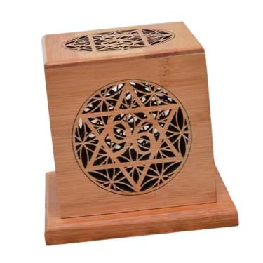 Imagem de Generic Caixa de queimador de incenso de madeira caixa de comprimido de mesa Centro de incenso artesanal para a sala de estar Spa para presentes de casa, 96 Padrão