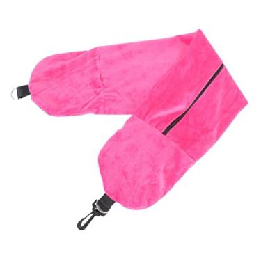 Imagem de Travesseiro de Pescoço de Viagem Recorrente, Travesseiro de Avião Embalável Com Armazenamento Adicional para Viagens de Acampamento para Fuga de Fim de Semana (Rose Red)