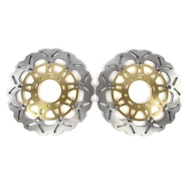 Imagem de Discos de freio dianteiros flutuantes compatíveis com Kawasaki Ninja ZX6R 05-16, ZX10R 04-07, Ninja 650R ER6N ER6F Versy-s 650 1000 Vulcan 650 S, Z750 Z1000 Z1000SX, Ninja 1000 ZX1000 10000 10000 SX