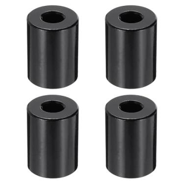 Imagem de PATIKIL Espaçadores de alumínio M6 de 4 peças, espaçadores de espaçador redondo de 0,6 cm ID x 5/20.3 cm OD, espaçadores de metal não rosqueados para parafusos M6 de 1/10.2 cm, preto de 1,9 cm de