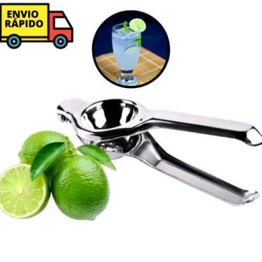 Imagem de Espremedor De Limão De Aço Inox Maciço Resistente Gourmet De Sucos Fru