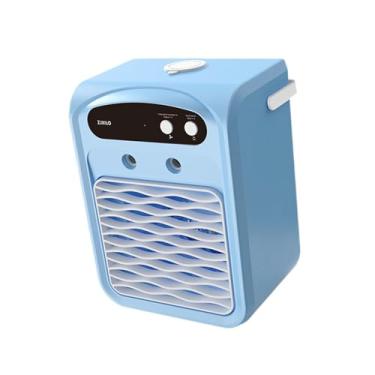 Imagem de Ioensy Mini refrigerador de ar, ventilador de resfriamento de névoa, portátil com luz, 3 velocidades, ar condicionado conveniente, ventilador pessoal para, Azul