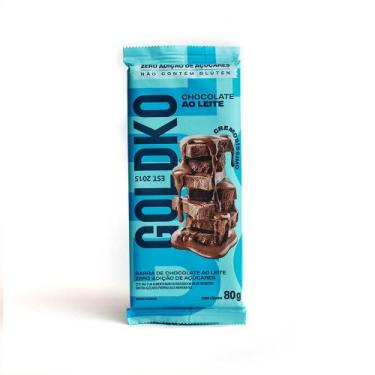 Imagem de Barra de chocolate ao leite zero adição de açúcares 80g - GoldKo