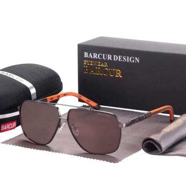 Imagem de óculos de sol polarizados gradiente masculino proteção uv400 - BARCUR