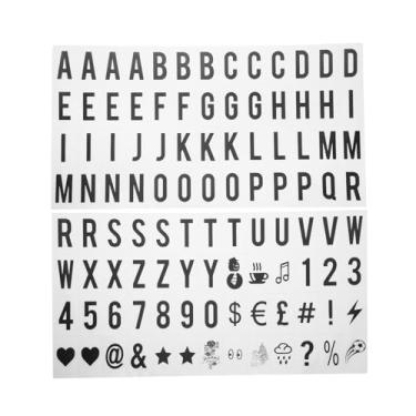 Imagem de 104 símbolos numéricos de letras finas pretas compatíveis com A3 A4 A5 Cinematic Lightbox