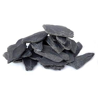 Imagem de Pedra de ardósia natural de 7,6 cm a 12,7 cm para jardim miniatura e de fadas, aquários Aquascaping, caixas para répteis e ferrovia de modelo (2,2 kg)