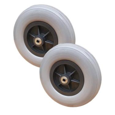Imagem de Kit 2 Pneu Maciço Completo Com Roda 200x50 Drift Eixo 8mm - BUFFALO