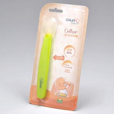 Imagem de Colher Silicone Verde, Sana Babies
