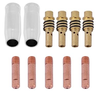 Imagem de Fafeicy 15ak Torch Consumable Kit 11pcs Mig Bicos de Soldagem Dicas de Contato Titulares de Zinco Faix