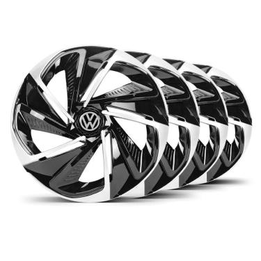 Imagem de Jogo Calota Nitro Aro 14 Preta / Prata VW Santana