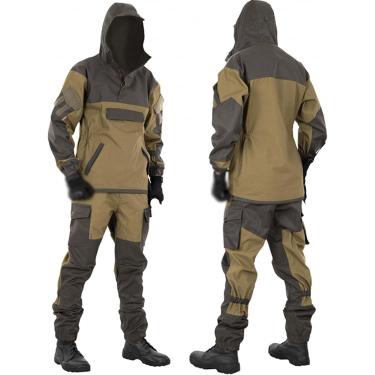 Imagem de Homens de camuflagem tática Ternos de combate militares, roupas de trabalho táticas 1000D SEREDO DE CAVO RESISTENTE DE DESENHO DE VERMUTADORES, uniforme de combate de caça ao ar livre., Khak