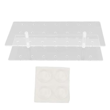 Imagem de Suporte de bolo, suporte de exibição de 21 furos de acrílico transparente para casamentos, chás de bebê, festa de aniversário