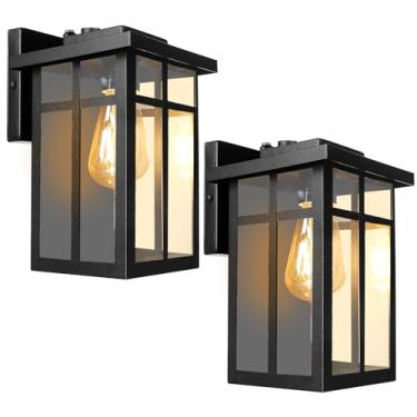 Imagem de VUAA Pacote Com 2 Luminárias De Parede Para Áreas Externas, Do Anoitecer Ao Amanhecer, Lanternas À Prova D'Água Varanda, Soquete E26, Porta Da Frente E Garagem
