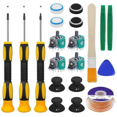 Imagem de lyfLux Kit De 19 Peças Reposição Para Joysticks, Botões Proteção Sourceton, Chapéu Silicone, Escova, Capas Com Chave Fenda Reparo Compatível Controles Do Xbox One