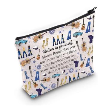 Imagem de PXTIDY Mamma Gifts Donna And The Dynamos Bolsa de Maquiagem Dance Queen Presente Musical para Fãs de Mia Amantes Musicais Bolsa com Zíper, Bege, ONE SIDE, Tendência