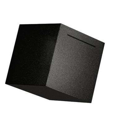 Imagem de Cofrinho adulto, cofrinho de aço inoxidável, cofrinho de metal, cofrinho para adultos deve quebrar para abrir (preto, 12 cm)