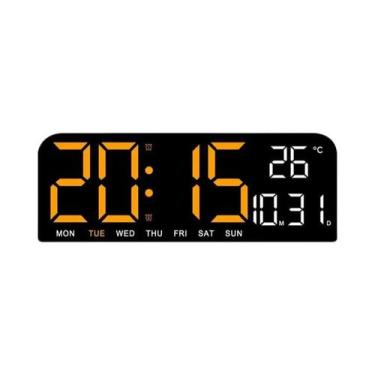 Imagem de Grande Relógio De Parede Digital LED Com Data De Temperatura, Contagem