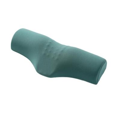 Imagem de ＫＬＫＣＭＳ Travesseiro cervical para apoio de pescoço, leve, ergonômico, de espuma viscoelástica, para dormir em quarto e apartamento, Verde