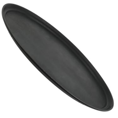 Imagem de Bandeja Garçom Oval 56x68cm Para Servir Antiderrapante Emborrachada Profissional Unitermi (PRETO)