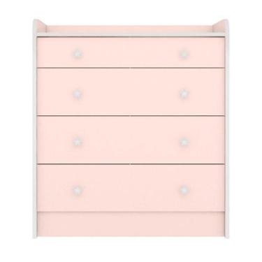 Imagem de 2523 - comoda com trocador doce sonho rosa acetinado (2523.91) - Mobil