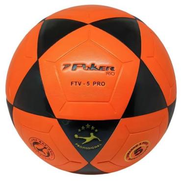 Imagem de Bola de Futevôlei Poker Vulcanizada 5 PRO Rio Pu, Laranja