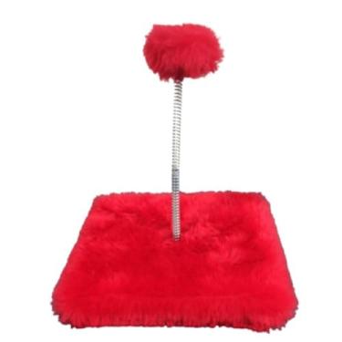Imagem de Gato brinquedo de gato mola estimulante gato feliz arranhador gatos pelucia Brinquedo de Mola com bolinha(Vermelho,ML)