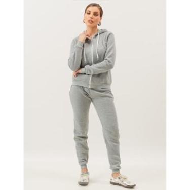 Imagem de Conjunto abrigo de Frio Outono Blusa e Calça Inverno Agasalho Touca-Feminino