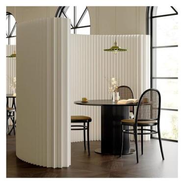 Imagem de Biombos e Divisórias Divisória De Ambiente Dobrável, Tela De Painel De Papel Independente Para Proteção De Privacidade, Separador De Cubículo Para Escritório Doméstico(4x1.8x0.24 m)