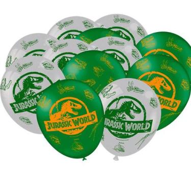 Imagem de 25 Bexigas balões jurassic world decoração festa - Regina Festas ltda