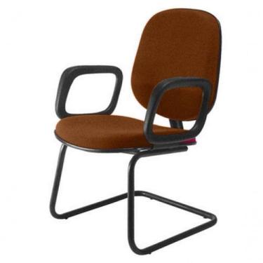 Imagem de Cadeira Diretor Interlocutor Para Escritório Linha Uno Marrom - DESIGN