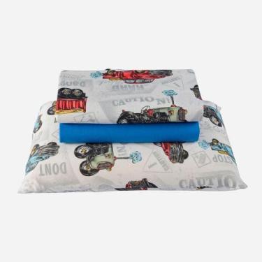Imagem de Jogo De Cama Lençol Fantasy Carros Solteiro 03 Peças 100% Algodão Infa