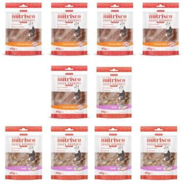 Imagem de Kit 10Un Snack Gourmet Chicken Bites E Sushi Nutrisco Gatos