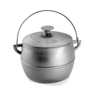 Imagem de Caldeirão Bojudo Tampa e Alça Ferro Panela Mineira 18cm 4L