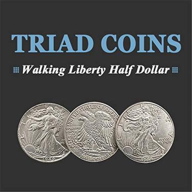 Imagem de Enjoyer Triad Coins (Walking Liberty Half Dollar) Magic Trick Coins Gimmick Produce Vanish Change Three Coin Magia Close Up Magic Illusion