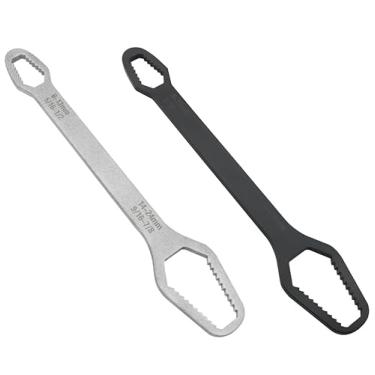 Imagem de SJZBIN Conjunto de 2 chaves de encanador universais de 8 a 24 mm, ferramenta de chave ajustável de cabeça dupla, multifunções