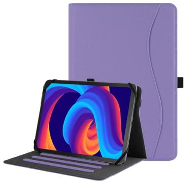 Imagem de HGWALP Capa universal para tablet de 22,9 cm, 24,6 cm, 25,7 cm, 26,7 cm, 27,7 cm, 27,9 cm, 27,9 cm, 25,7 cm, 25,7 cm, com suporte para vários anjos com alça de mão para iPad, Samsung e outros tablets