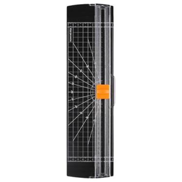 Imagem de Cortador de papel Aparador manual de guilhotina A4 com proteção automática para etiquetas de fotos escritório casa