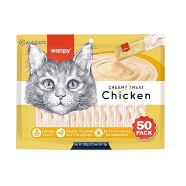 Imagem de Wanpy/Truly Creamy Petisco Cremoso para Gatos, 50 Sachês, 700g, Frango
