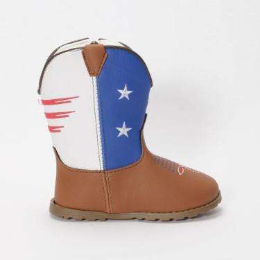 Imagem de Botinha Texana Infantil Sapatinho Bebê Country Macio Confortável Antid
