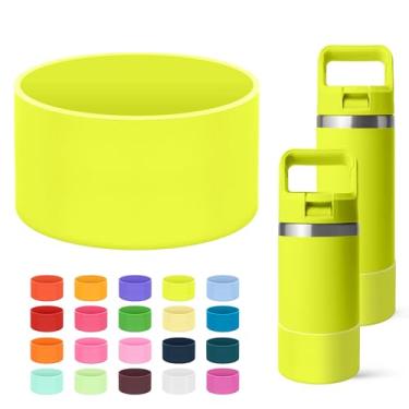 Imagem de Mokoart Bota de silicone compatível com a garrafa de água YETI Kids de 340 g e garrafa Rambler de 510 g, acessórios protetores inferiores de manga antiderrapante para YETI Rambler 12/510.3 g (Firefly