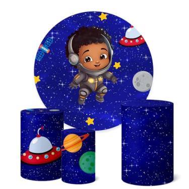 Imagem de Trio Capas Cilindro + Painel Redondo 1,50m Astronauta (Astronauta K1AST017)