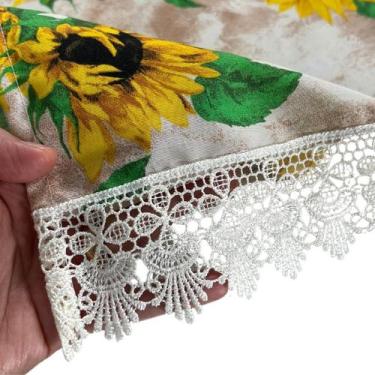 Imagem de Caminho De Mesa 2 Metros Marrom Girassol - Recanto da Costura