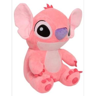Imagem de Pelucia Urso De Stitch Angel 25 cm Fofinho Lilo E Stitch Rosa - Sobera