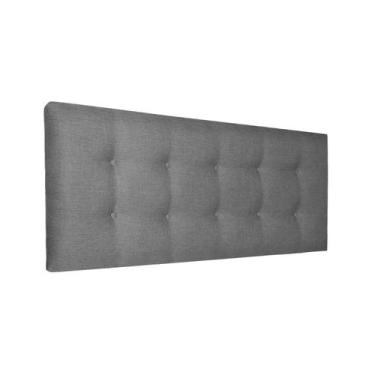 Imagem de Cabeceira Botonê Almofadada Para Cama Luxo Clean Linho RBL, Casal Pain