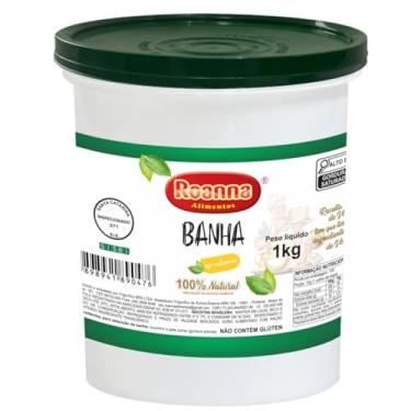 Imagem de Banha Suína Pura Gordura de Porco Roanna Alimentos Balde 1KG
