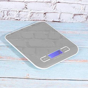 Imagem de Balança de 5kg /1g, Inoxidável, Peso de Cozinha Balança Eletrônica de Aço Balança Eletrônica Portátil para Cozinha Doméstica Balança de Alimentos para Assar e Cozinhar