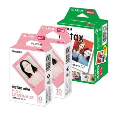 Imagem de Kit Filme Instantâneo Instax Fujifim 20 Fotos + 20 Pink Lemonade - 40 