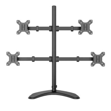 Imagem de Suporte para 4 Monitores / TVs até 32 PIX - Base Regulagem de Altura e Ângulo - VESA - PX-200B