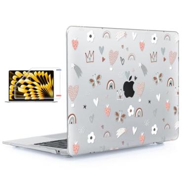 Imagem de YSCLBAHUK Capa compatível com MacBook Air de 13 polegadas 2021 2020-2018 M1 A2337 A2179 A1932 Retina, protetor de tela rígida e adesivo para trackpad e capa de teclado para Mac M1 de 13,3 polegadas